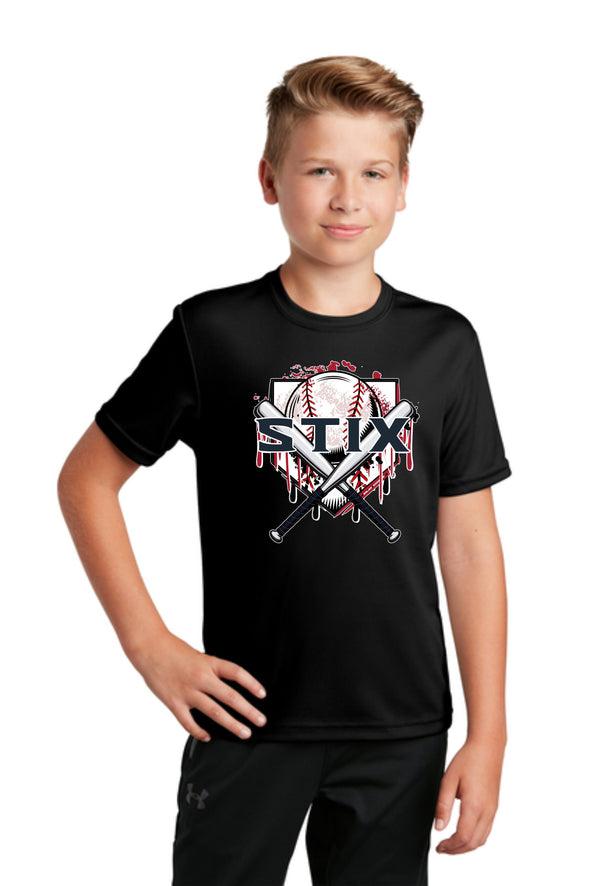 Youth DRYFIT STIX Baseball drip tee